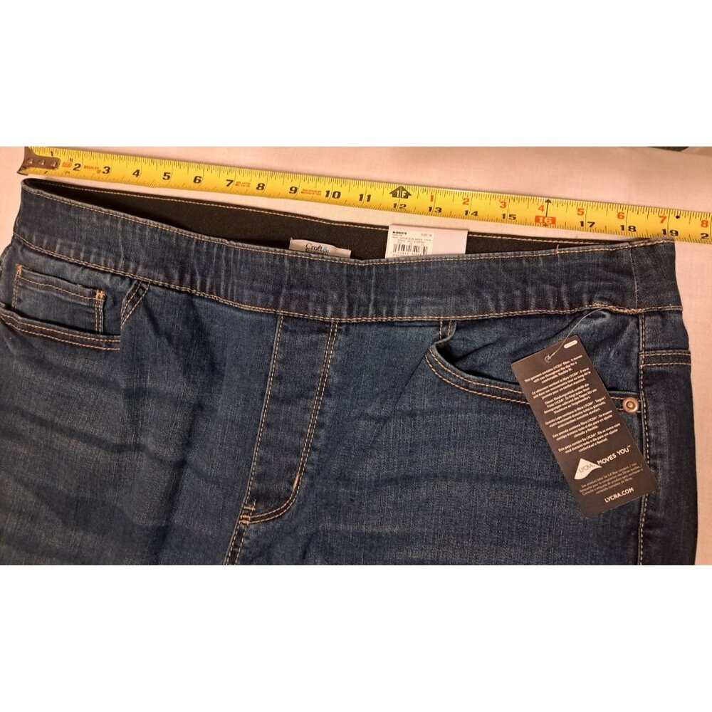 Croft & Barrow Denim Blue Jeans Women's 18 Girlfriend‎ Pull On Stretch NWT - Picture 5 of 11